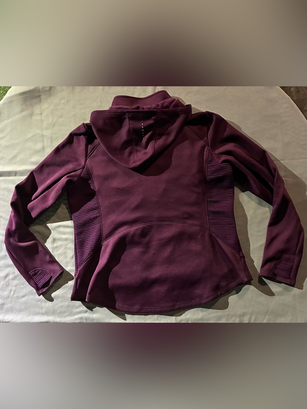 tek gear Quilted Panel Hooded Puffer Jacket - Plum - Picture 3 of 3